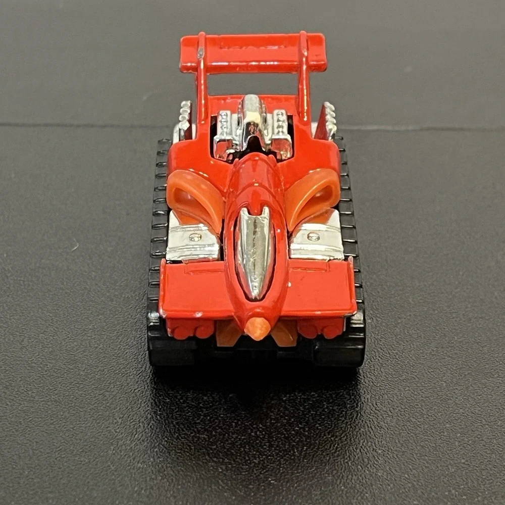 Vintage 1992 Hot Wheels Anteater Jet Tank Red Silver Black Mattel Diecast